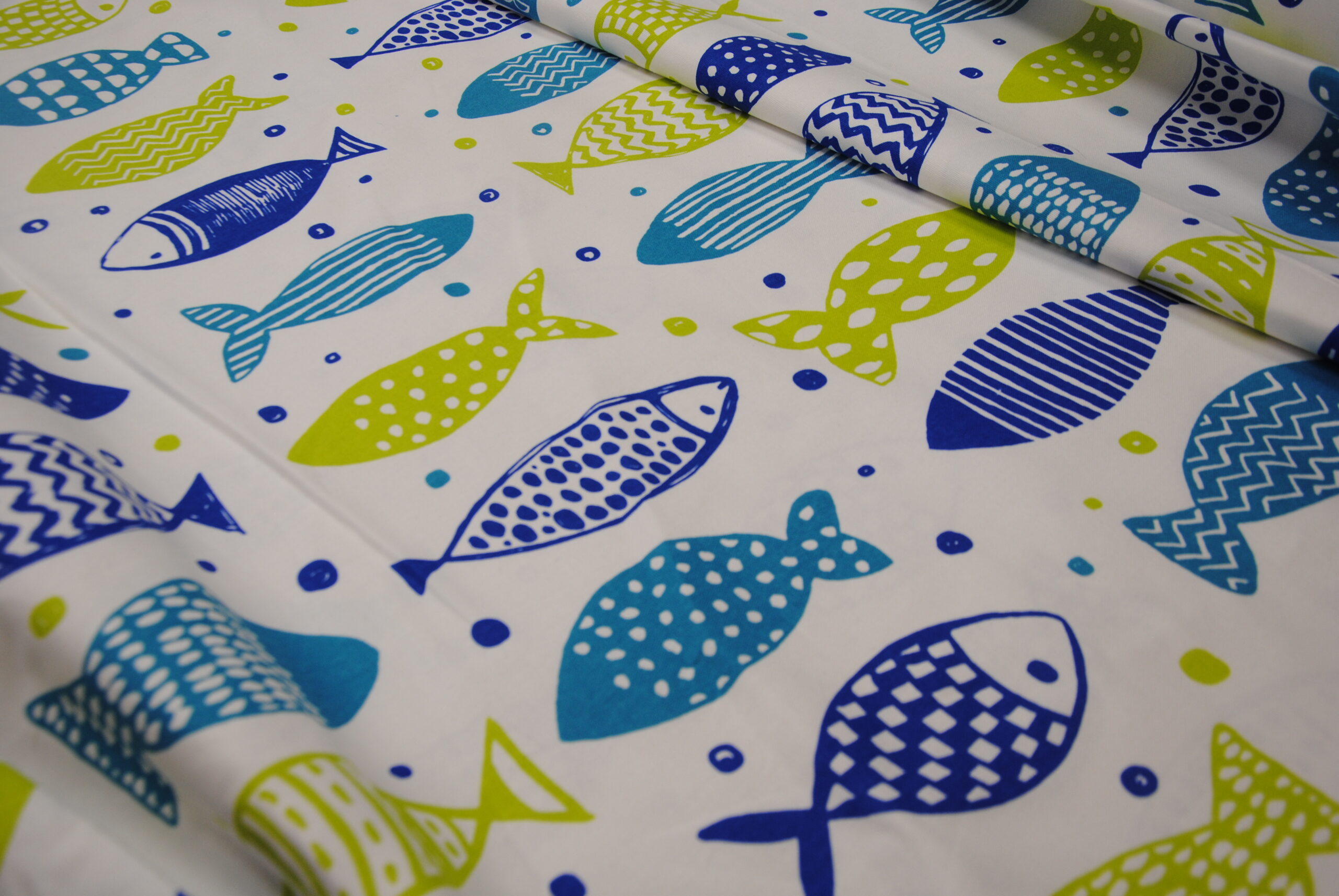 panama stampa 7 scaled Fish & Color   cotone panama arredo