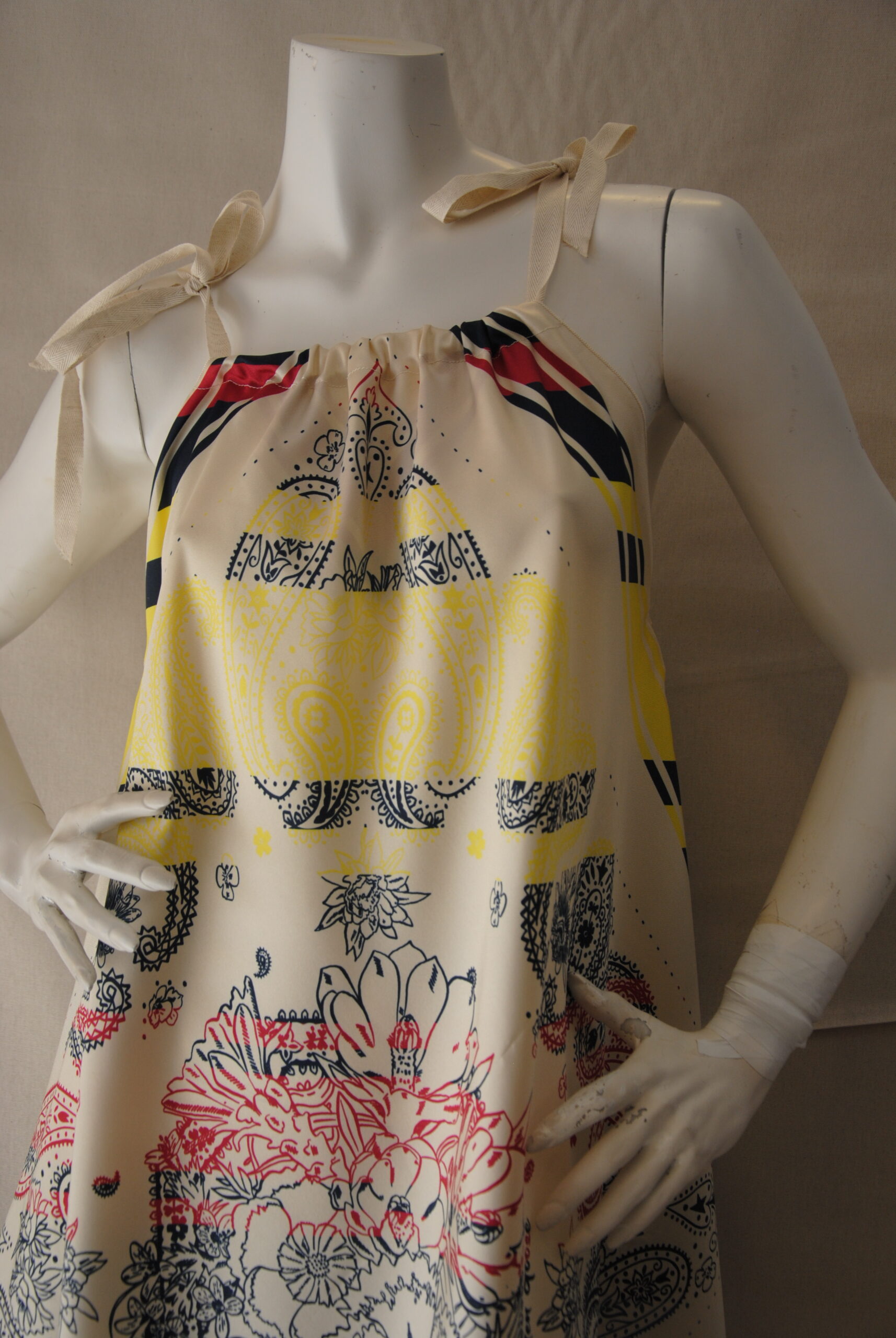 DSC 0053 scaled Abito foulard   100%SETA  handmade PAISLEY MARINE